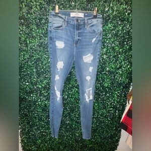Hollister Light Blue Distressed Skinny Jeans